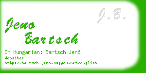 jeno bartsch business card